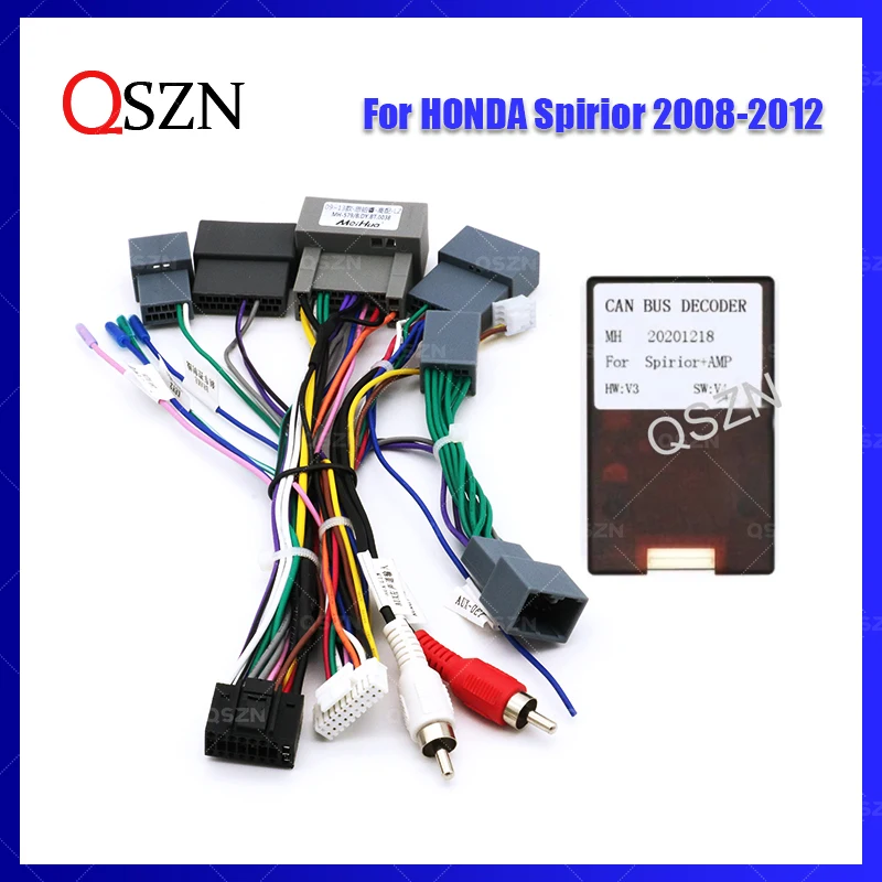 

Canbus Box Decoder For 2008-2012 HONDA Spirior With Wiring Harness Cable Car Radio Power Cable