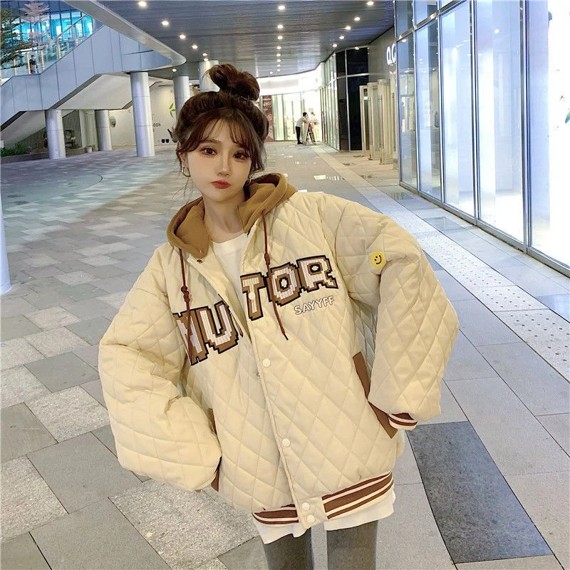 New Down Padded Women Parkas Winter Fashion Korean Daily Students Cotton-padded Jacket Short Baseball Female Loose Causal Coat