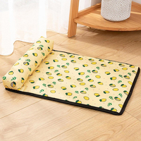 New Dog Bed Mat Summer Cooling Pad Mat Pet Dog Sleeping Bed With Pillow Dogs Cats Ice Silk Blanket Cooling Pet Bed Pet Supplies