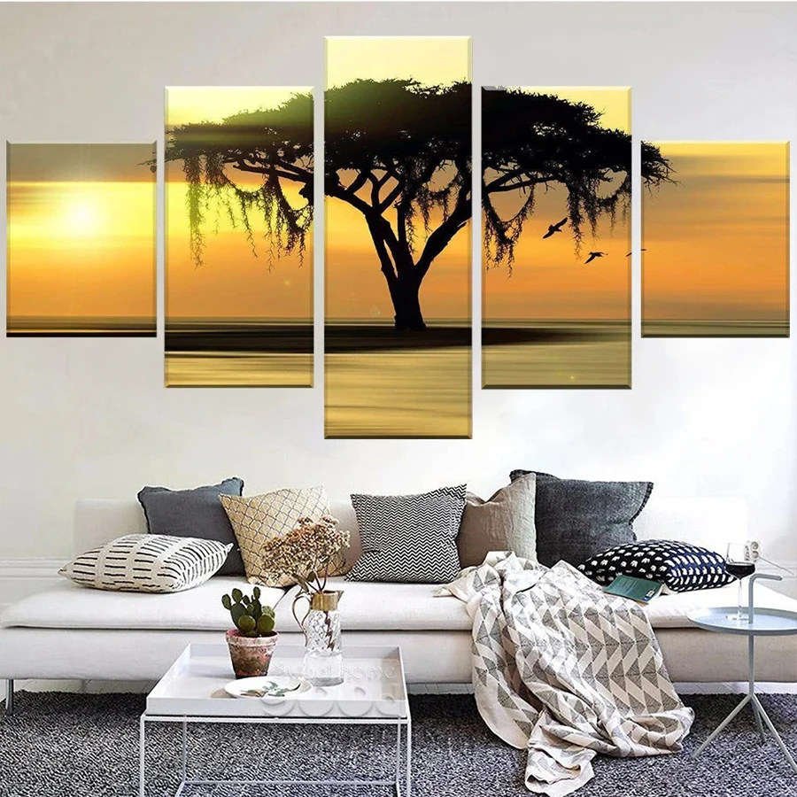 

The Last Tree diamond mosaic Set 5 Piece Landscape Painting with diamond embroidery cross stitch full drill life tree home decor