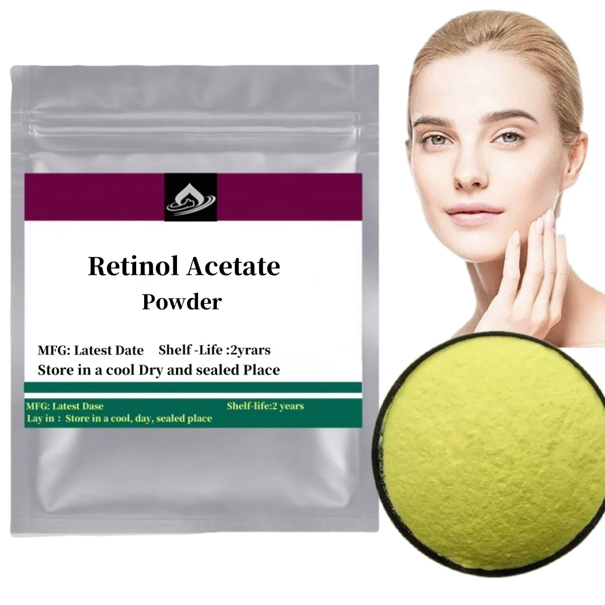 Bester Preis Retinol acetat pulver/Vitamin A Acetat pulver kosmetisches Material