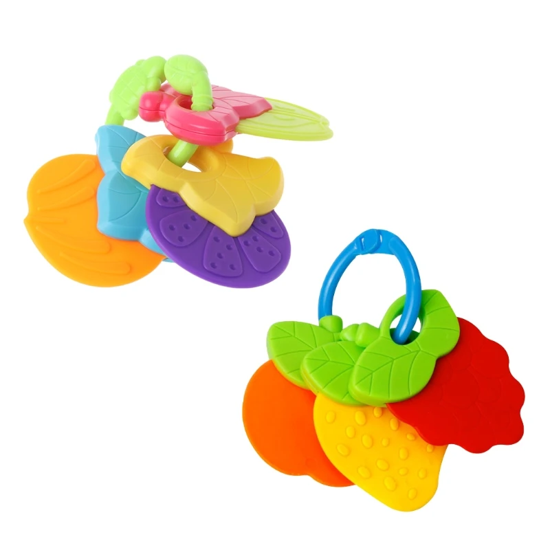 Colorful  Shape Piece Baby Teether Montessori DIY Bracelet Ornaments Gift Infants Silicone Tooth Care Products