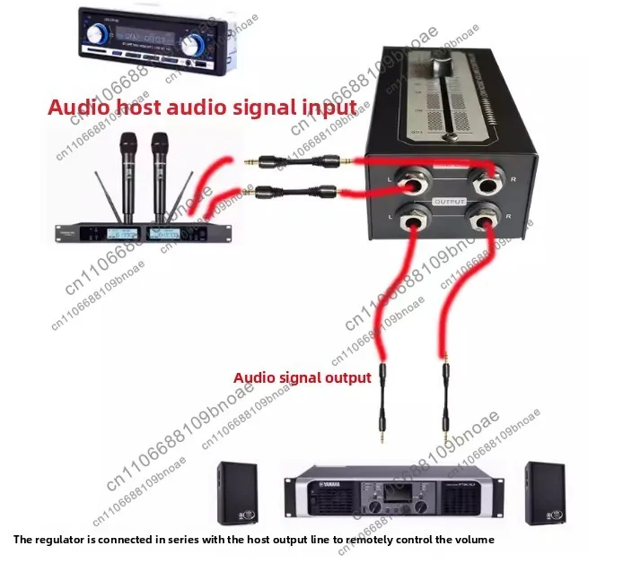 Accessories: fader-type 6.5mm signal regulator, external computer volume controller, volume control with 2-channel input