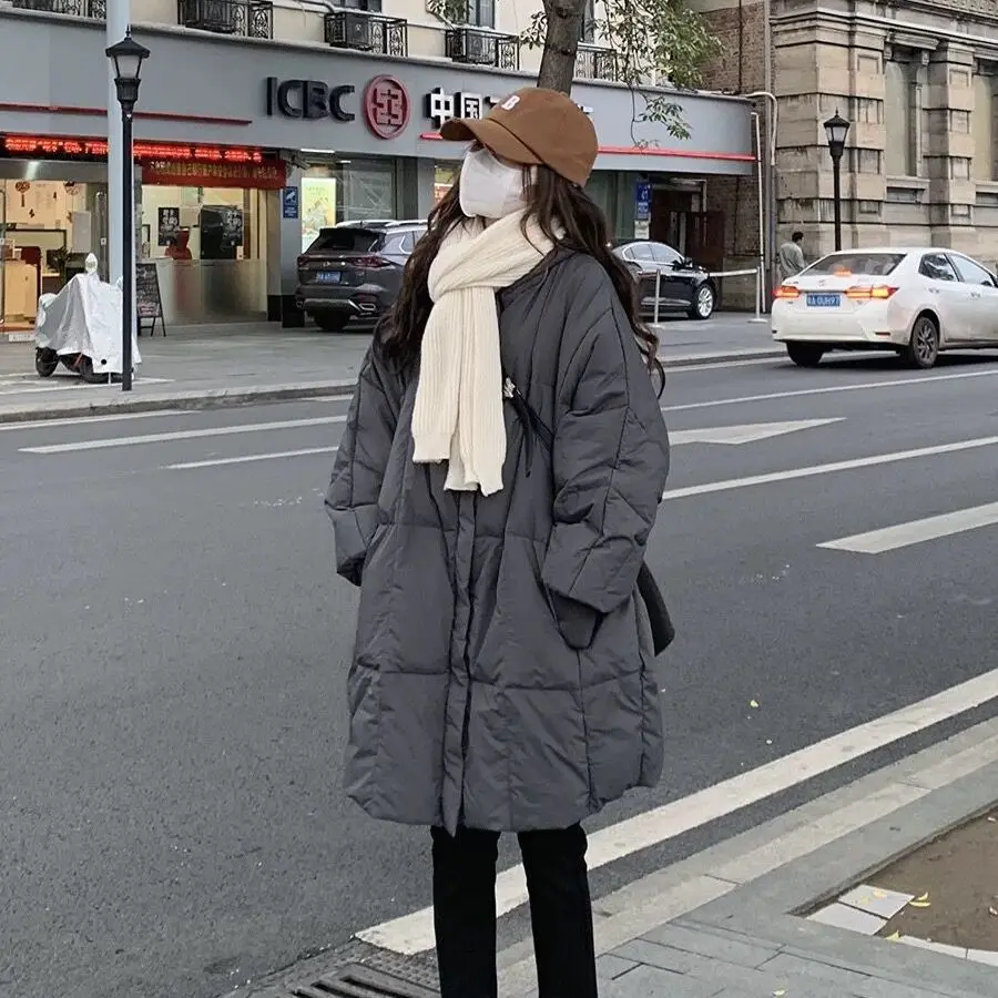 Winter Quilted Jacket Warm Mid-length Parka Warm Windproof Coat Women Clothing Snowwear Trend Coats Long Puffer Coat Tops