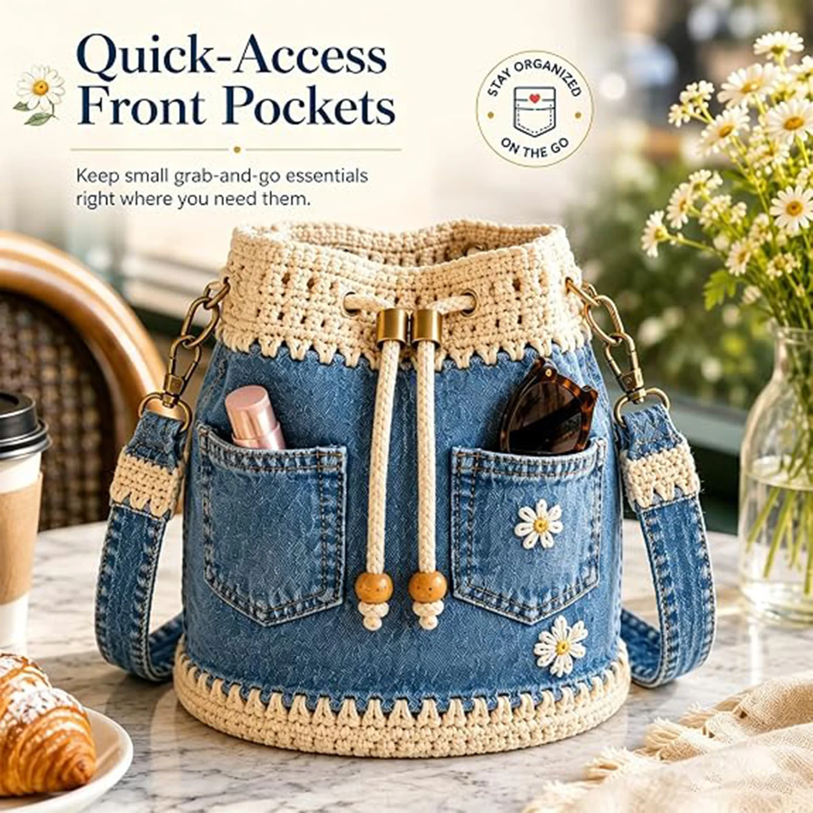 Bolso de Ganchillo de Mezclill - Embroidery Jeans reseña y precio