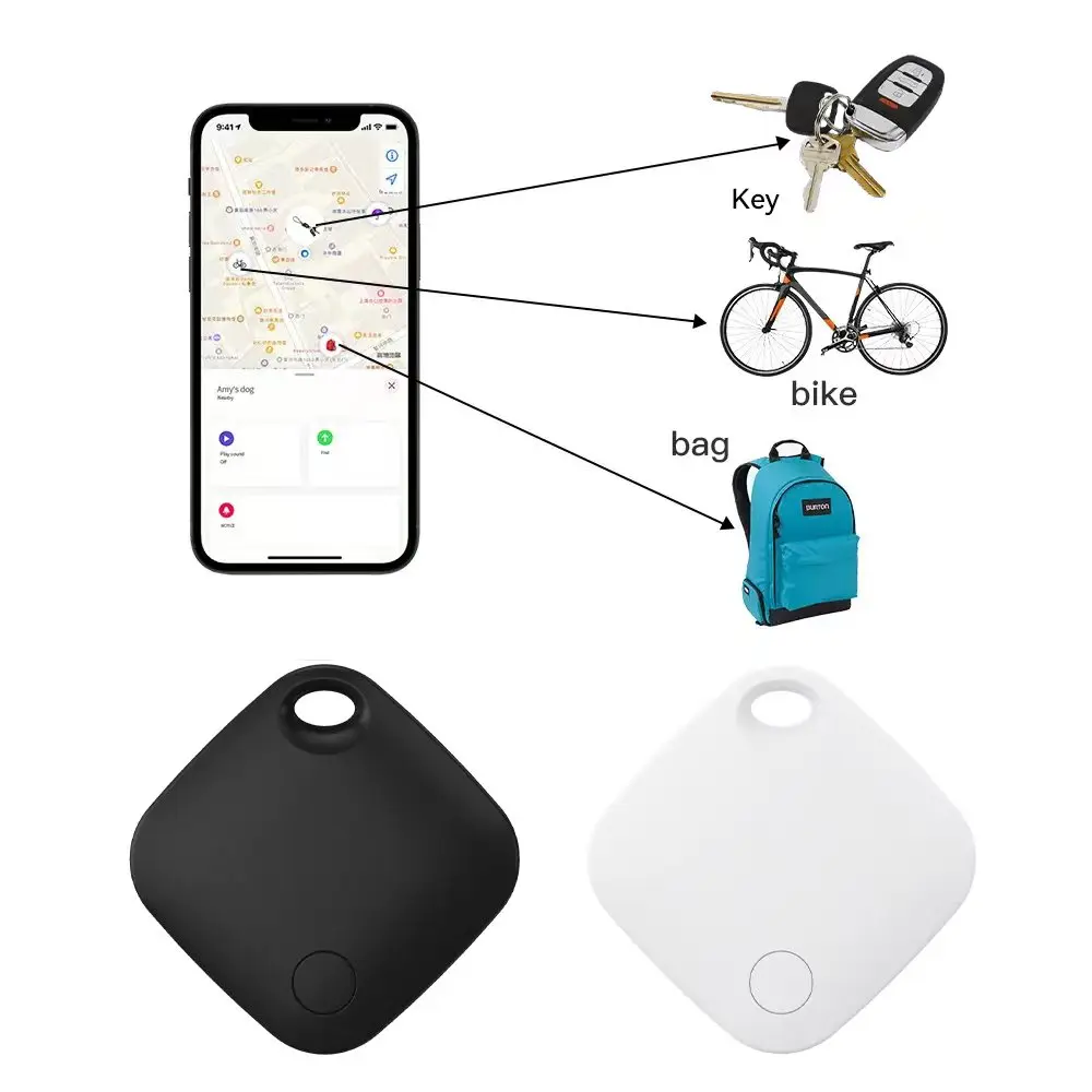 Smart Tag Bluetooth Global Positioning Via Apple Find My App Tracker Long Distance Finder Key Child \'s Bag Bike Locator