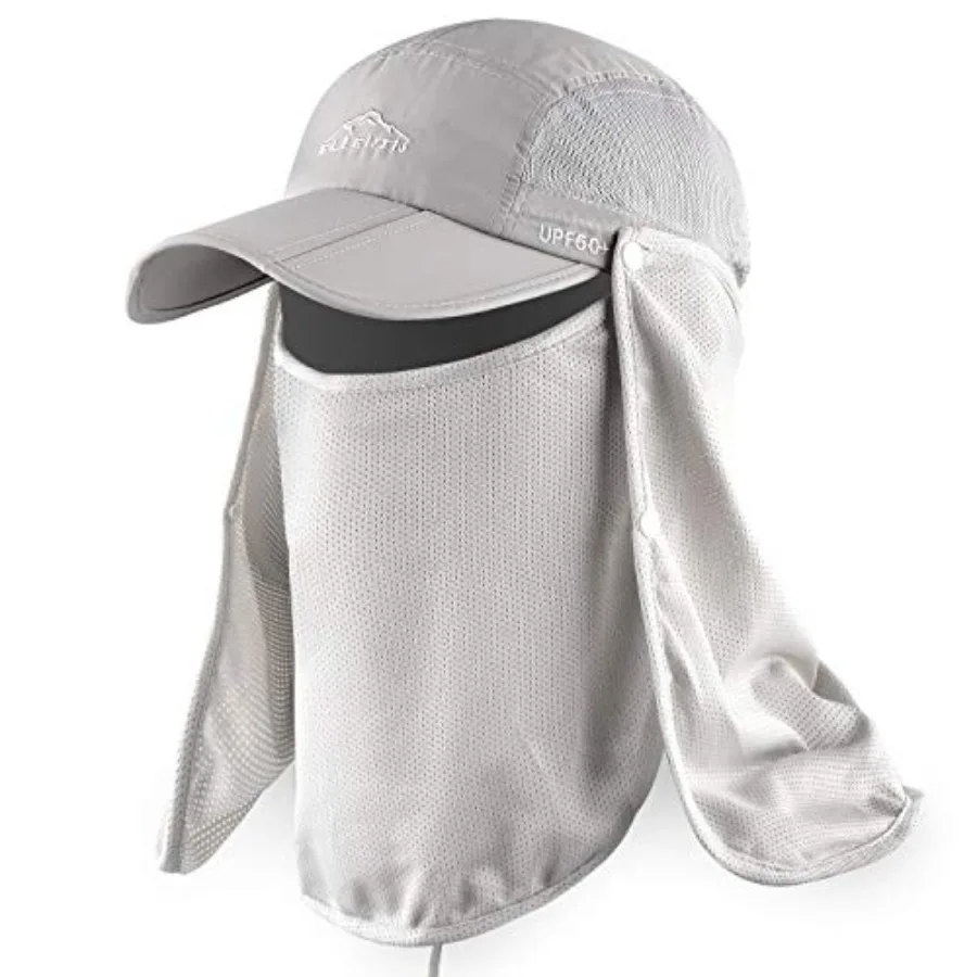 

Outdoor Sun Hat for Men Women UPF 50+ Fishing UV Hat with Neck Flap Face Cover for Sun Protection