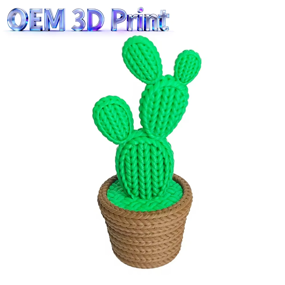 

Custom Creative 3D Printing Service: Crocheted Cactus Ornaments, Miniature Potted Plants, and Atmospheric Decorations for Cars a