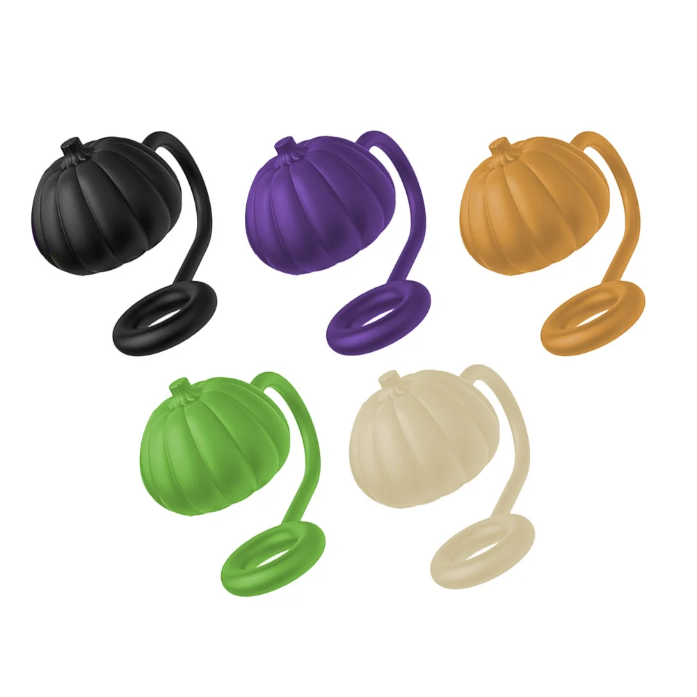

5Pcs Thickened Straw Plugs Silicone Tips Cover Smooth Comfortable Touch Daily Use Party Decorations Straw Covers Cap