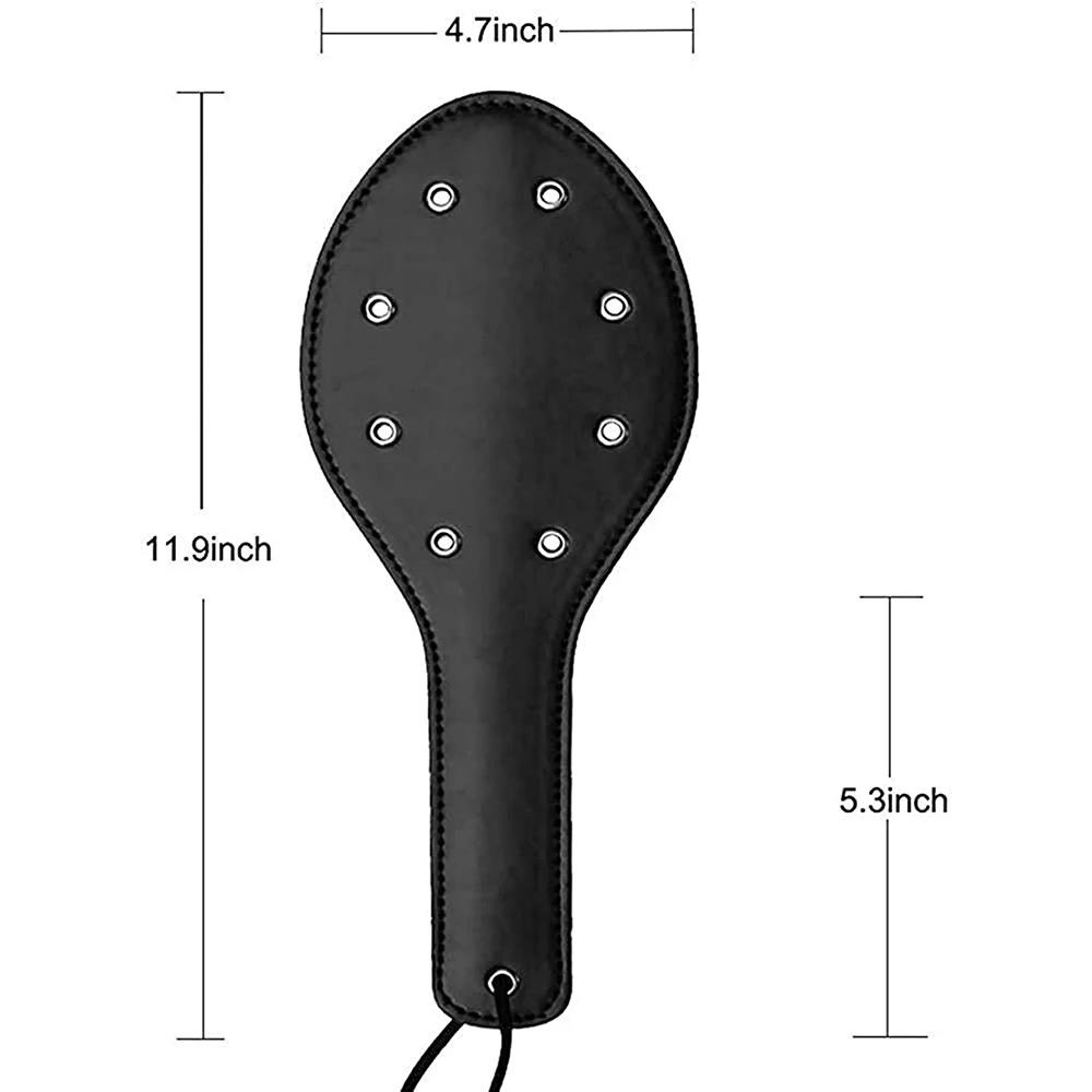 Pu Leather Equestrian Horse Crop Whips, Studded Punk Paddles, Equitação Submissa, 30cm