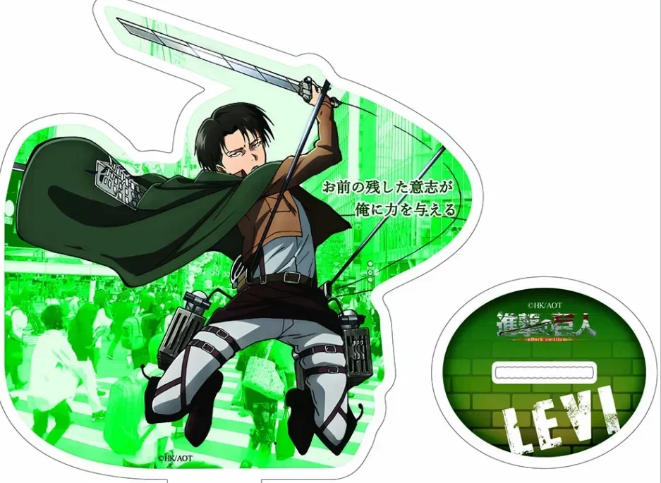 Anime Levi Eren Mikasa Action Figure Pop Acryl Stand Model Plaat Cosplay Speelgoed voor Cadeau