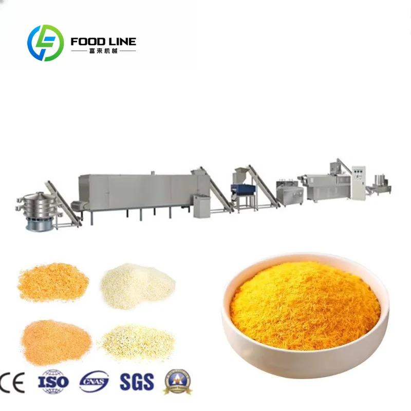 Customized Panko Bread Crumb Line 100 To 150kg H Diesel Electric Drive Gear Motor Pump Cutting Parts Food Factory