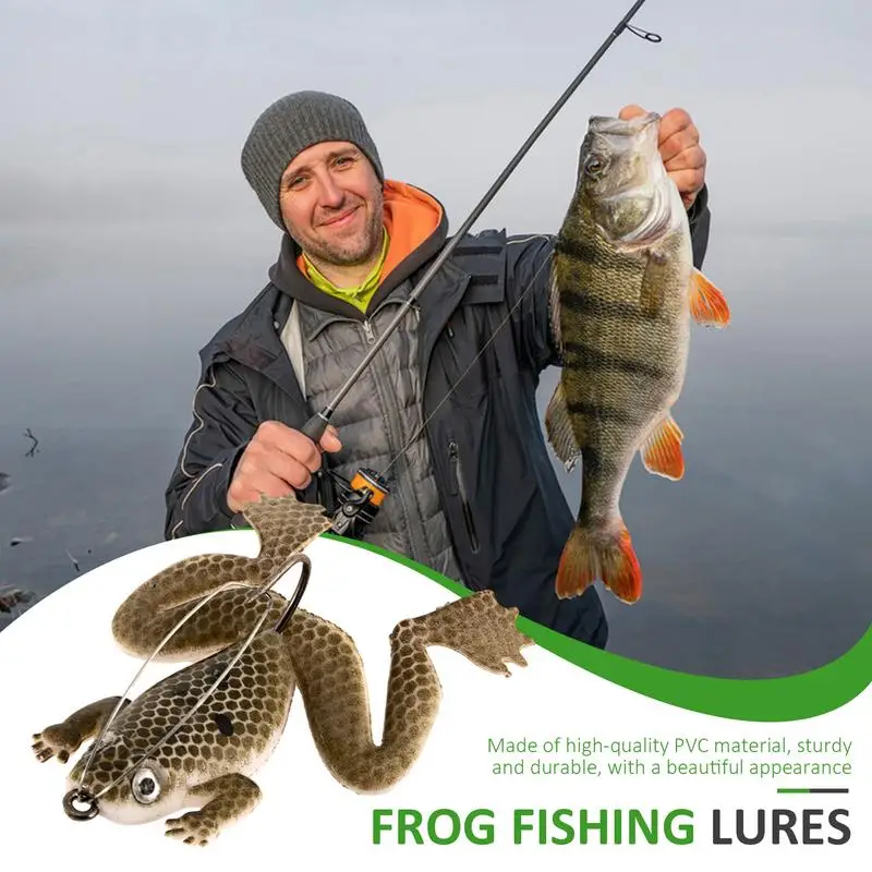 1Pcs Wobbler Soft Lures 5.5cm 5g Eyes Artificial Silicone Frog Bait with Hook For Catfish Perch Bass Pike Fishing Tackle - view 3