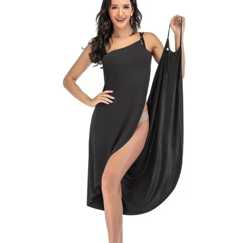 Women's Sexy Beach Skirt Wrap Skirt Vacation Skirt Striped Suspender Dress Summer Beach Sunscreen Bikini Cover Women's Swimsuit