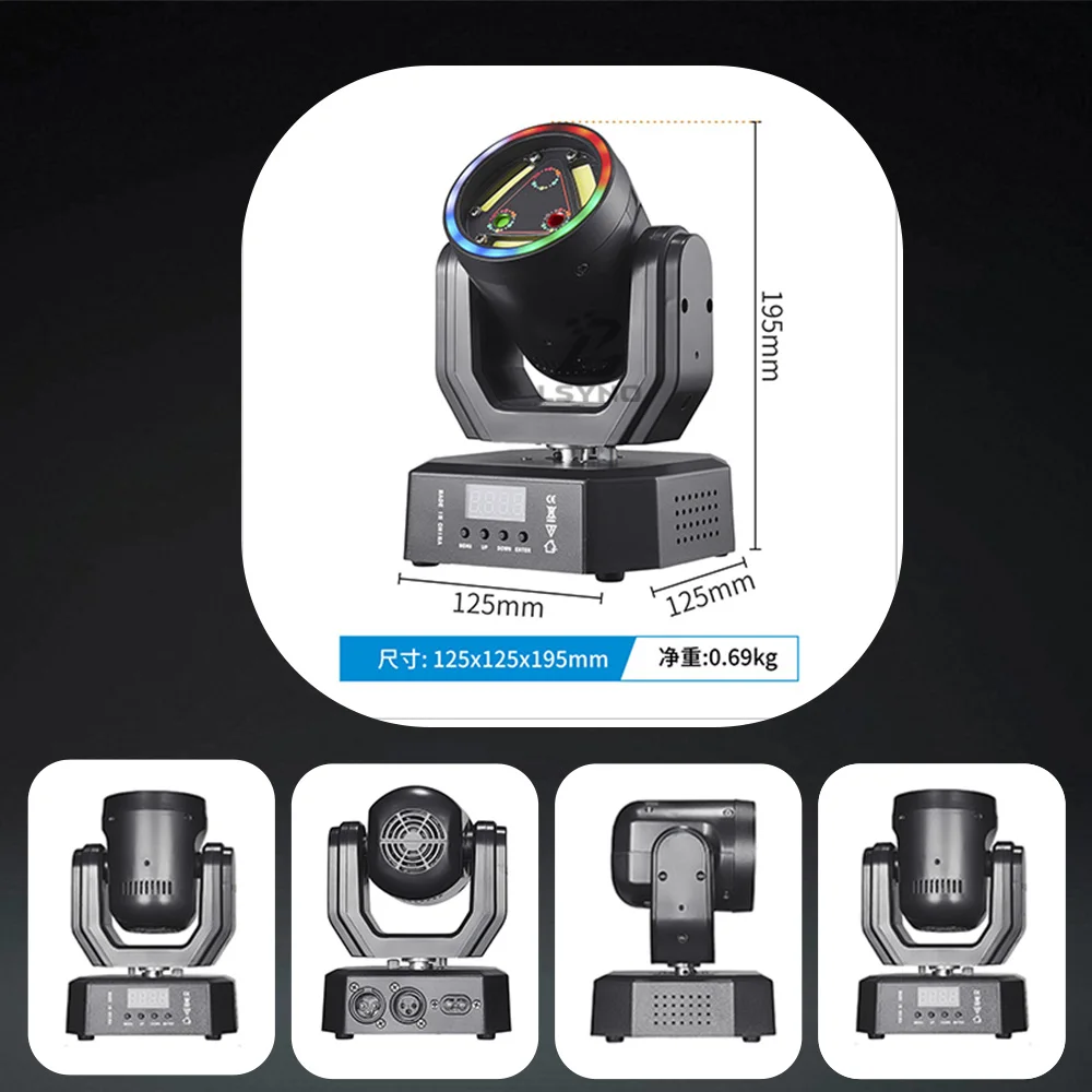 20W Mini DJ Laser Moving Head mit Fernbedienung, Disco-Partybeleuchtung, 3-in-1 Stroboskop-Bühneneffekt für Club, Zuhause, Events, Hochzeit, Feiertage