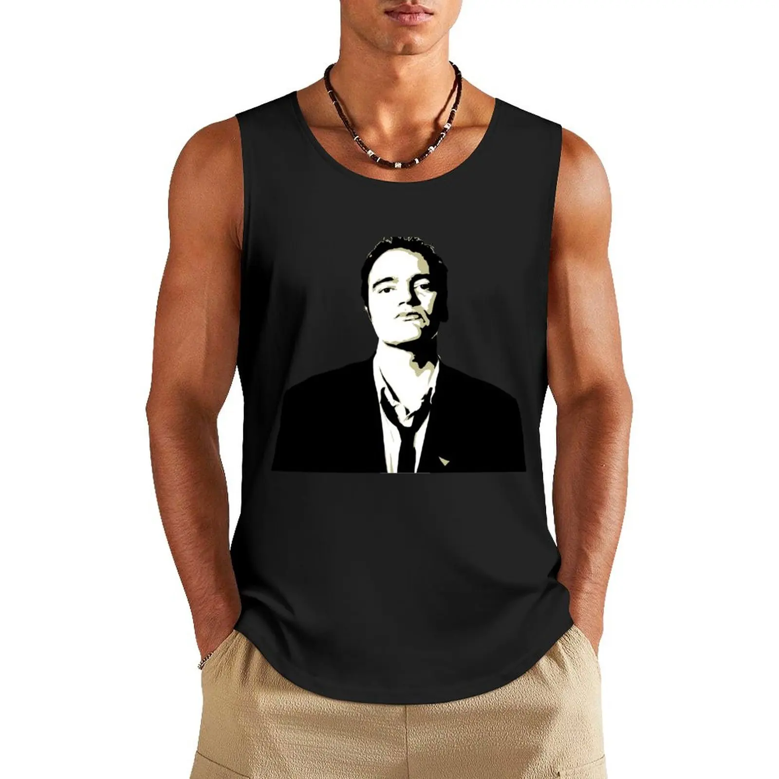 Quentin Tarantino Tank Top gym shirt men fitness clothing for men Men's fitness t-shirt