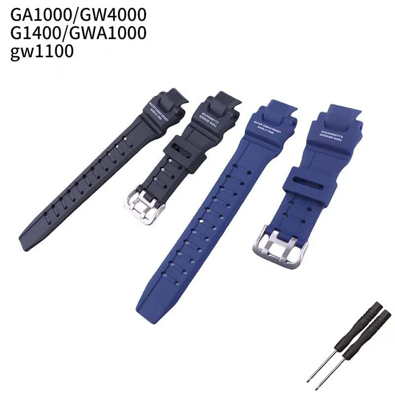 

Watch Accessories Resin watch band belt buckle Compatible for Casio GW-4000 GA1000 GW-A1000 GW-A1100 men's rubber sports strap