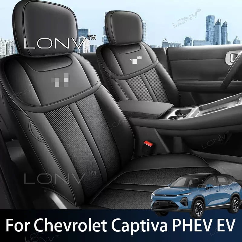 For Chevrolet Captiva PHEV EV 2026 2027 Full Coverage Car Seat Covers Leather Seat Protector Front & Rear Seat Cover Accessories