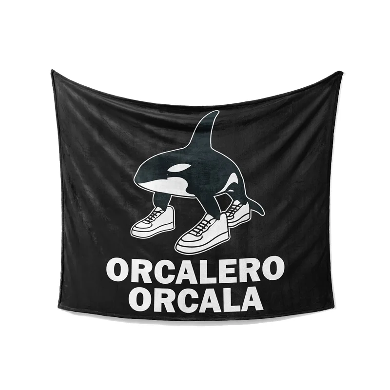 Плед Gaslight Gatekeep Girlboss Orcalero Orcala с мемом Orca Meme Italian Brainrot, мягкий флисовый плед для дивана, спальни, гостиной