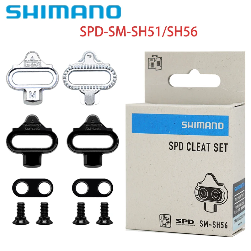 Shimano Boxed SM-SH51 SH56 MTB Bike Pedal Cleats SPD Self-locking Mountain Bicycle Pedals Clips for M520 M8100 Original Parts