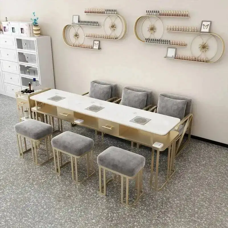 

Nail Modern Portable Table Designer Big Professional Table Manicure Nail Dust Collector Tafel Beauty Salon Furniture MQ50NT