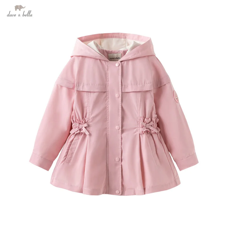 Dave Bella Children Girls Jacket 2025 Spring New Fashion Casual Overcoat Gentle Charm Cute Kids Clothes Outdoor Party DK1250758