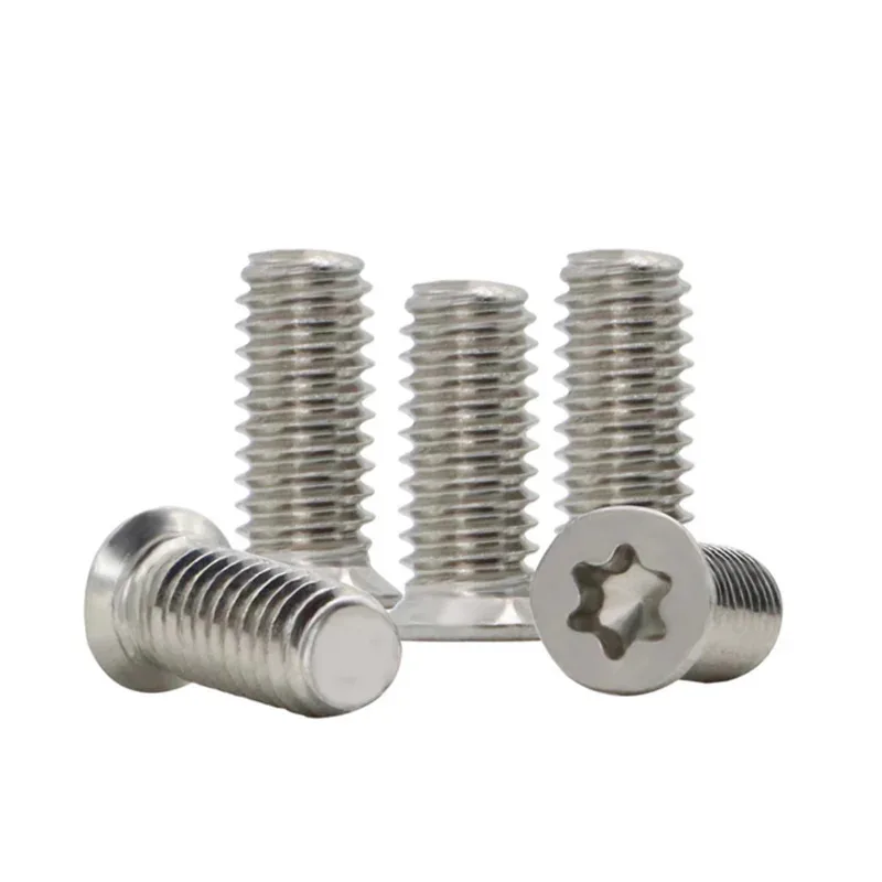 304 스테인리스 스틸 얇은 카운터싱크 헤드 스크류 소형 직경 플럼 블로섬 그루브 비표준 M1.6 M2 M2.5 M3 M4 M6