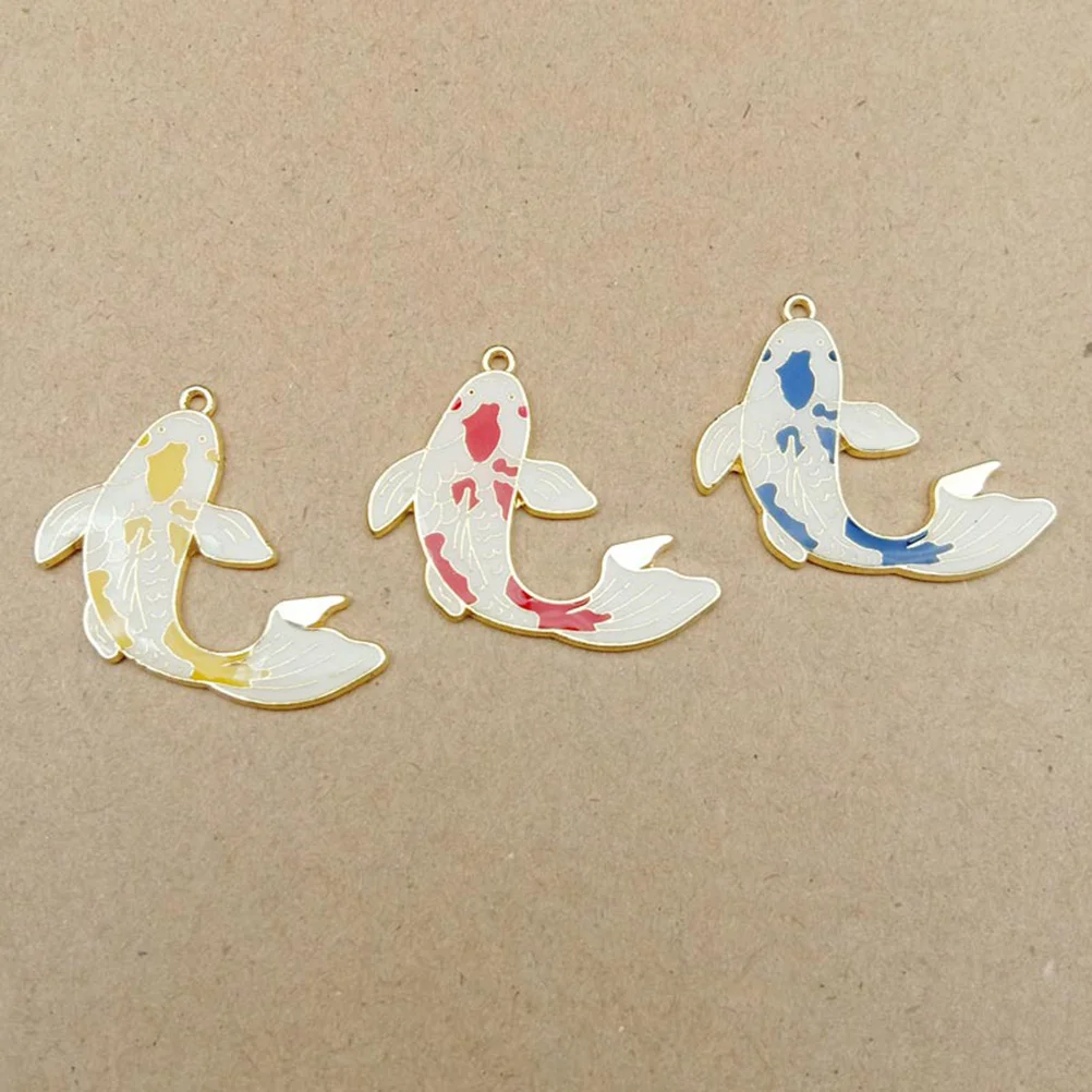 

10pcs Carp Pendant Alloy Diy Jewelry Making Craft Fish Design For Necklace Bracelet Earring, Cute Carp Charms Jewelry