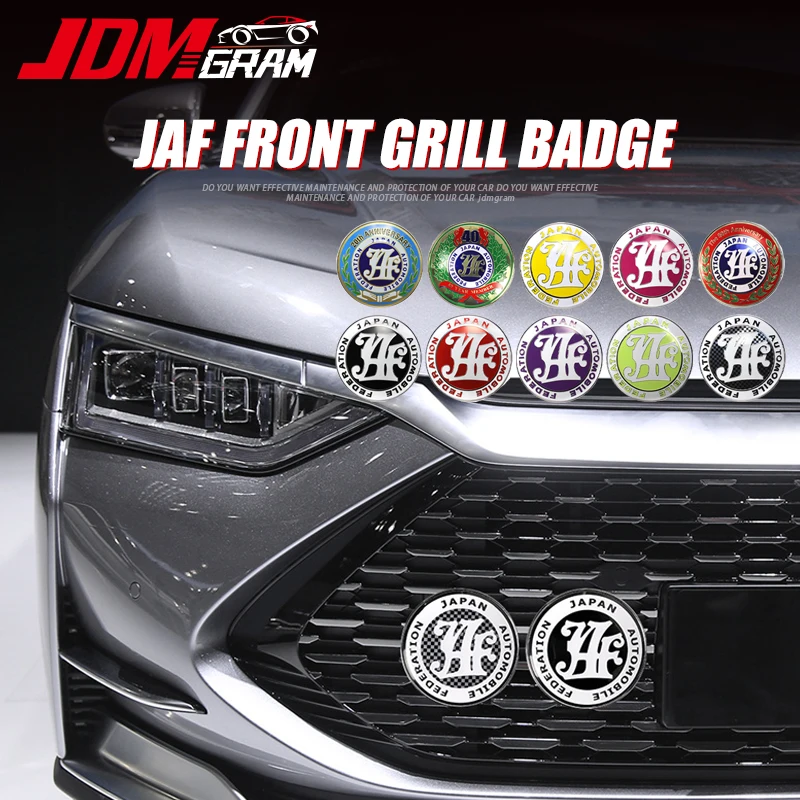 

Universal JAF Car Emblem Front Grill Badge Sticker 9cm 1pc JDM Racing Spoon Japenese Styling Decal Auto Exterior Accessories