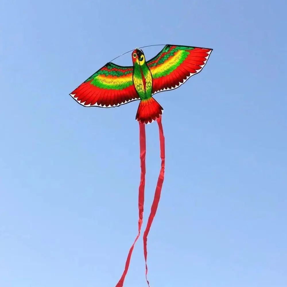 طائرة ورقية كرتونية للحيوانات ، طائرات ورقية كبيرة ، ذيل طويل ، رياضة ممتعة في الهواء الطلق مع خط ، ألعاب ببغاء قوس قزح للأطفال ، جديدة