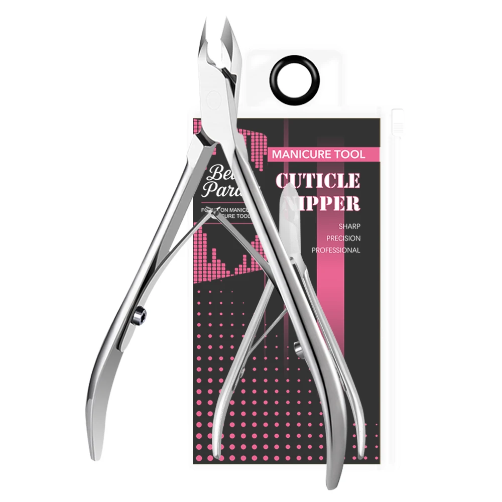 1 Uds. Pinzas para cutículas de 5mm y 3/4 mandíbulas, cortaúñas profesionales de acero inoxidable con cuchillas afiladas, herramientas de manicura para uñas