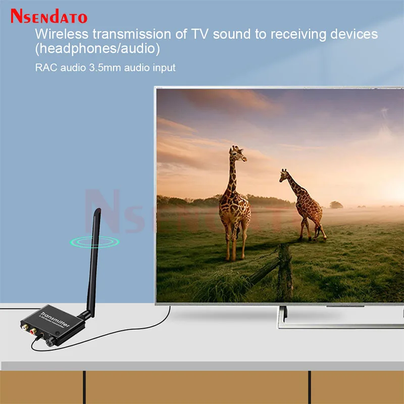 50 متر 2.4 جرام/5.8 جرام لاسلكي واي فاي الصوت الموسيقى الارسال والاستقبال مع 3.5 مللي متر R/L RCA محول الصوت اللاسلكي للكمبيوتر DVD TV