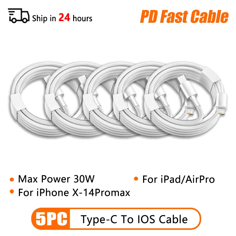 PD 60W USB C naar Type C snellaadkabel voor Apple iPhone 11 13 14 15 16 Pro Max 12 Mini 6 7 8 Plus XS XR iPad USB A 2M-kabel