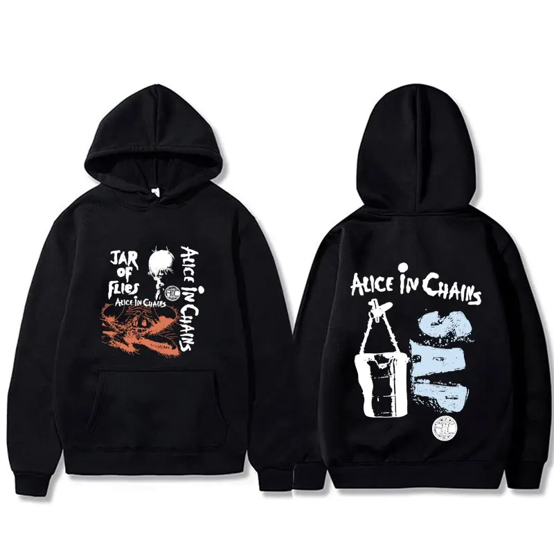 

Rock Band Alice in Chains Jar of Flies Print Hoodie Men Women Gothic Punk Street Oversized Pullover Male Vintage Casual Hoodies