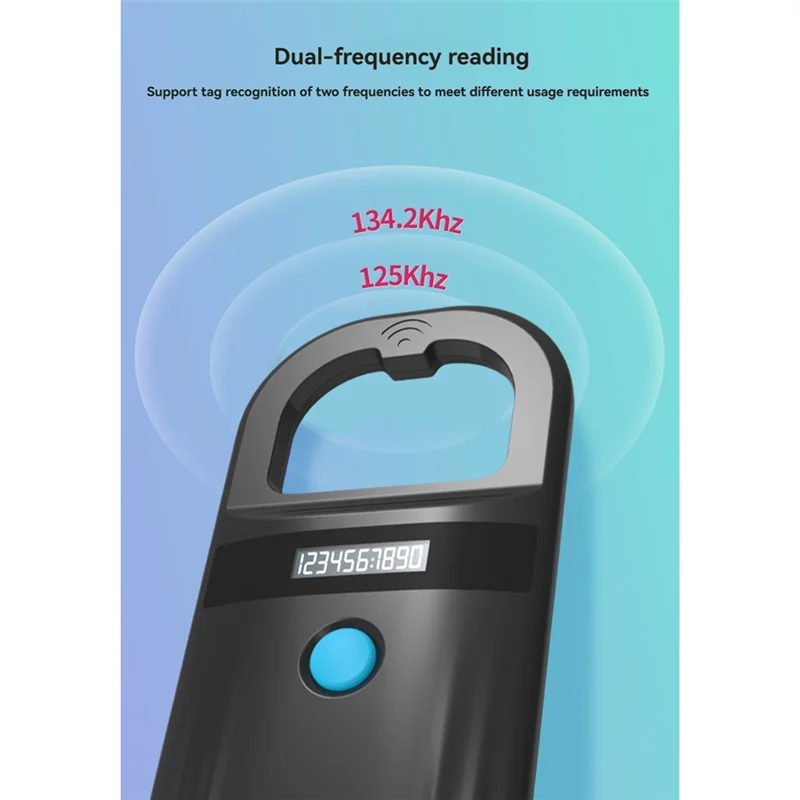 Leitor RFID para animais de estimação 134.2Khz 125Khz Scanner de chip para animais de estimação de dupla frequência para etiqueta animal USB + Bluetooth Pet Cat Dog-AB52