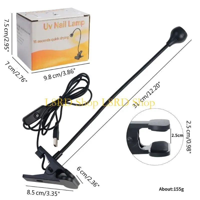 L8RD UV LIGHT สำหรับเล็บเจล 5W ตะเกียงทำเล็บเครื่องเป่าไฟสำหรับเจลเสริมโพลี