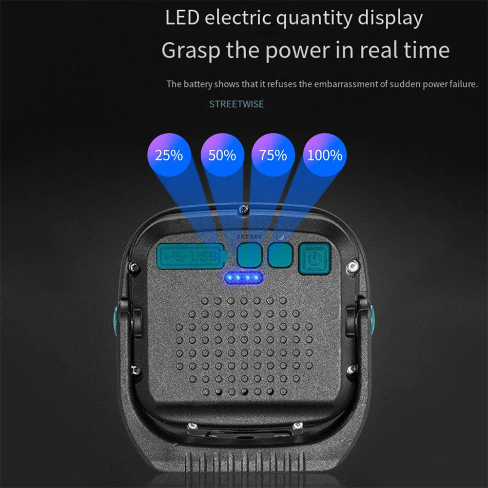 LED مصباح يدوي قابل لإعادة الشحن المحمولة USB شحن مشاعل قوة البنك التخييم مقاوم للماء فانوس طويل المدى
