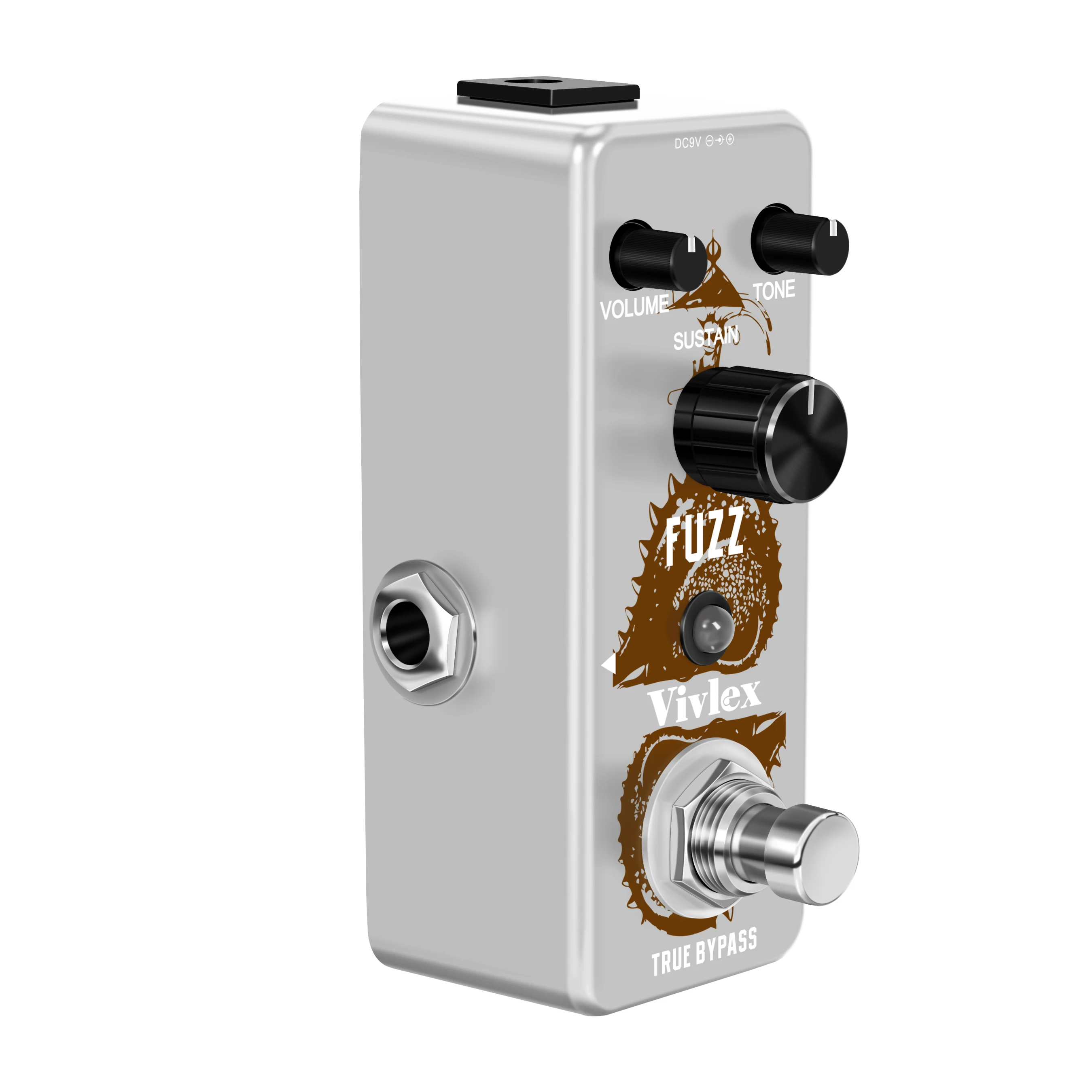 Vivlex LEF-306 Fuzz Pedal For Electric Guitar & Bass Traditional Fuzz Effect Full Metal Shell ​True Bypass