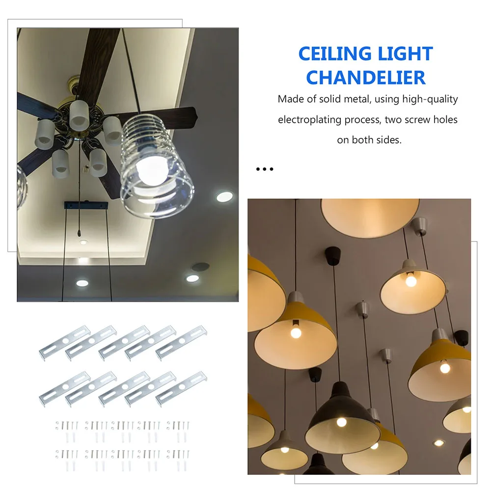 

15Pcs Metal Chandelier Parts Light Fixture Mounting Bracket Ceiling Light Brackets Light Fixture Hook Home Lighting Accessories