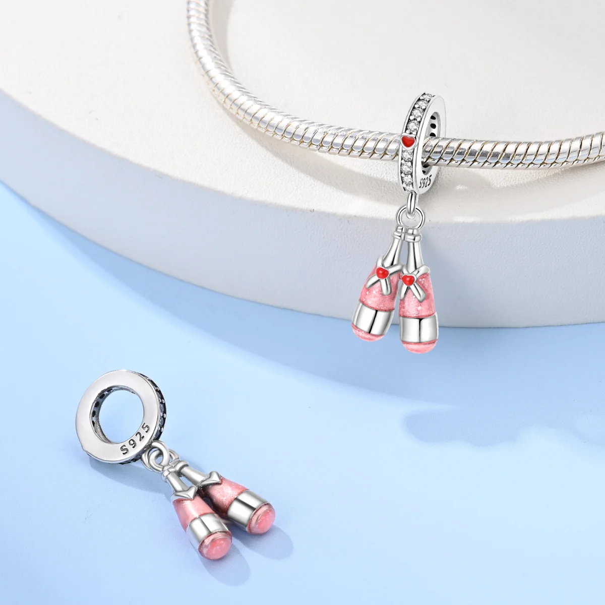 

Бусины-шармы из серебра 925 пробы в виде банок к Октоберфесту, подходят для браслетов, оригинальные бусины Plata 925, для изготовления женских украшений