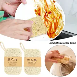 Natural Loofah Dishwashing Brush Double-sided Easy To Clean Dishwashing Cloth Quick Drying Nonstick Loofah Cleaning Brush