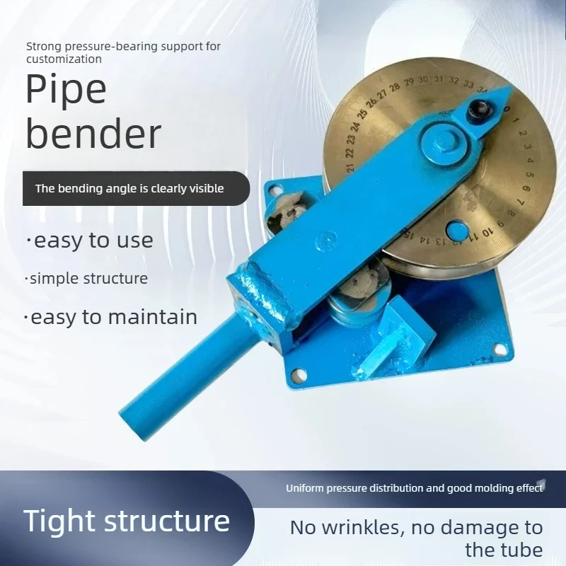 Manual Pipe Bender Bending Machine Thickened Square with Scale Round Aluminum Iron One-time Molding