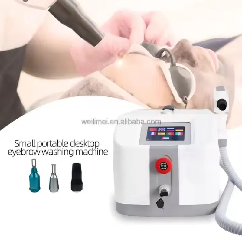 Portable carbon laser facial machine Q-switch Nd YAG laser Pico laser pigment removal device