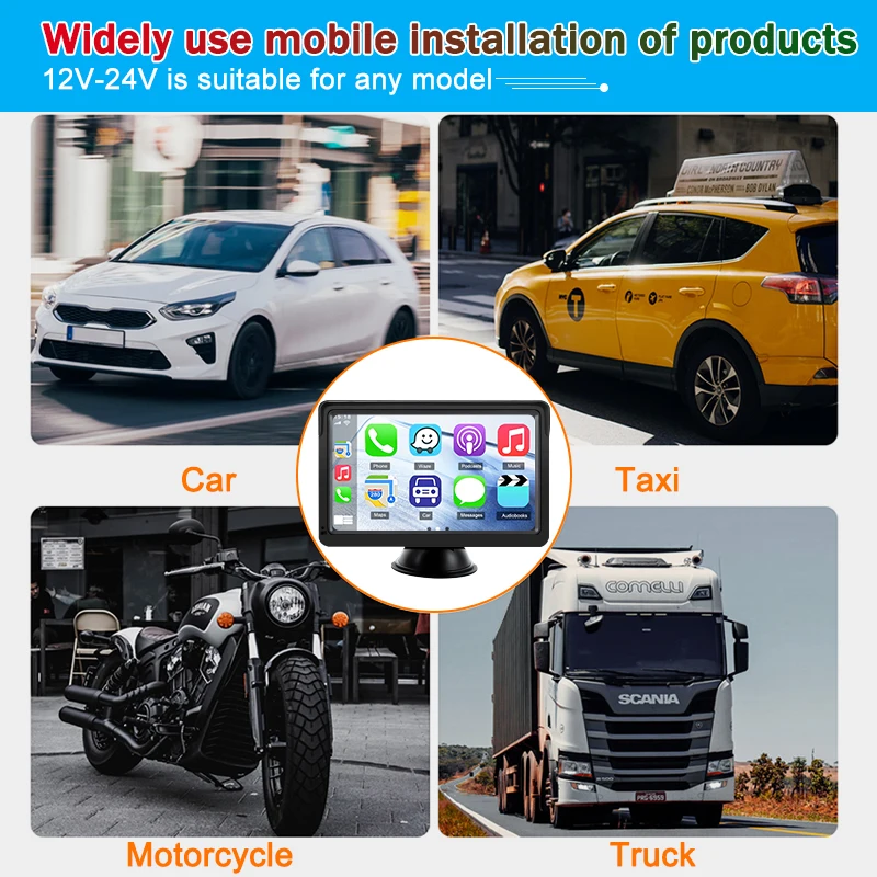 Universal Carplay Android Auto Car Radio Multimedia Video Bluetooth Full Touch Screen FM AUX For All Car 2 din