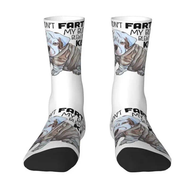 

Novelty Print English Bulldog Socks for Men Women Stretch Summer Autumn Winter British Pet Dog Lover Crew Socks