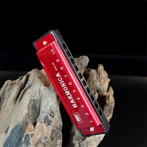 هارمونيكا سي مفتاح 10 ثقوب دياتونيك هارمونيكا C مع حالة للطلاب المبتدئين هدية أطفال مع حالة أفضل 10 عناصر إطار مبيعا - رقم 5