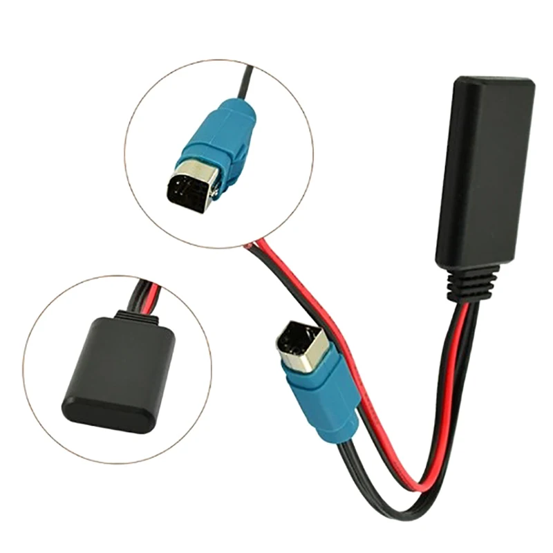 1Pc Car Bluetooth 5.0 Wireless Music Adapter for Alpine Radio AUX Cable Adapter KCE-236B CDE9885 9887 to Smartphone