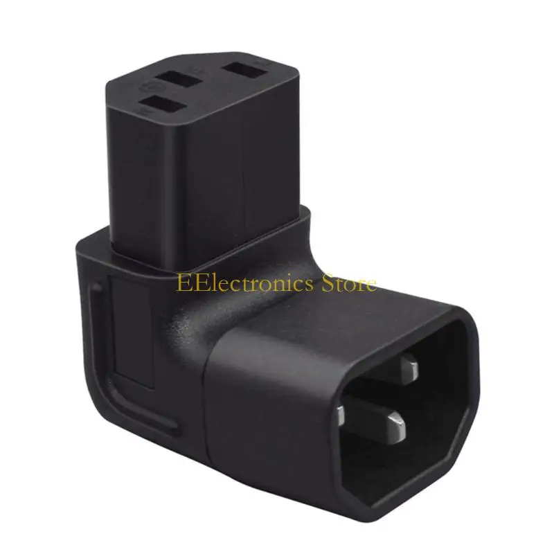 B03C C14 to C13 Adapter 90 Degree IEC320 Male C14 to Female C13 Up/Down Angled Power