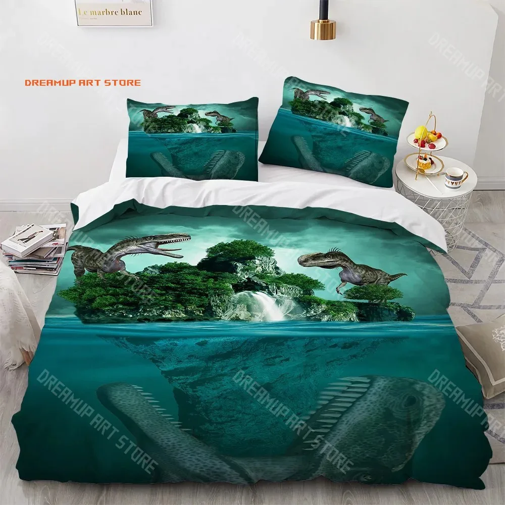 2026 3D Print Dinosaur Duvet Cover Set King Queen Size For Kids Boys Girls Bedding Set Cartoon Wild Animals Pattern Comforter Co