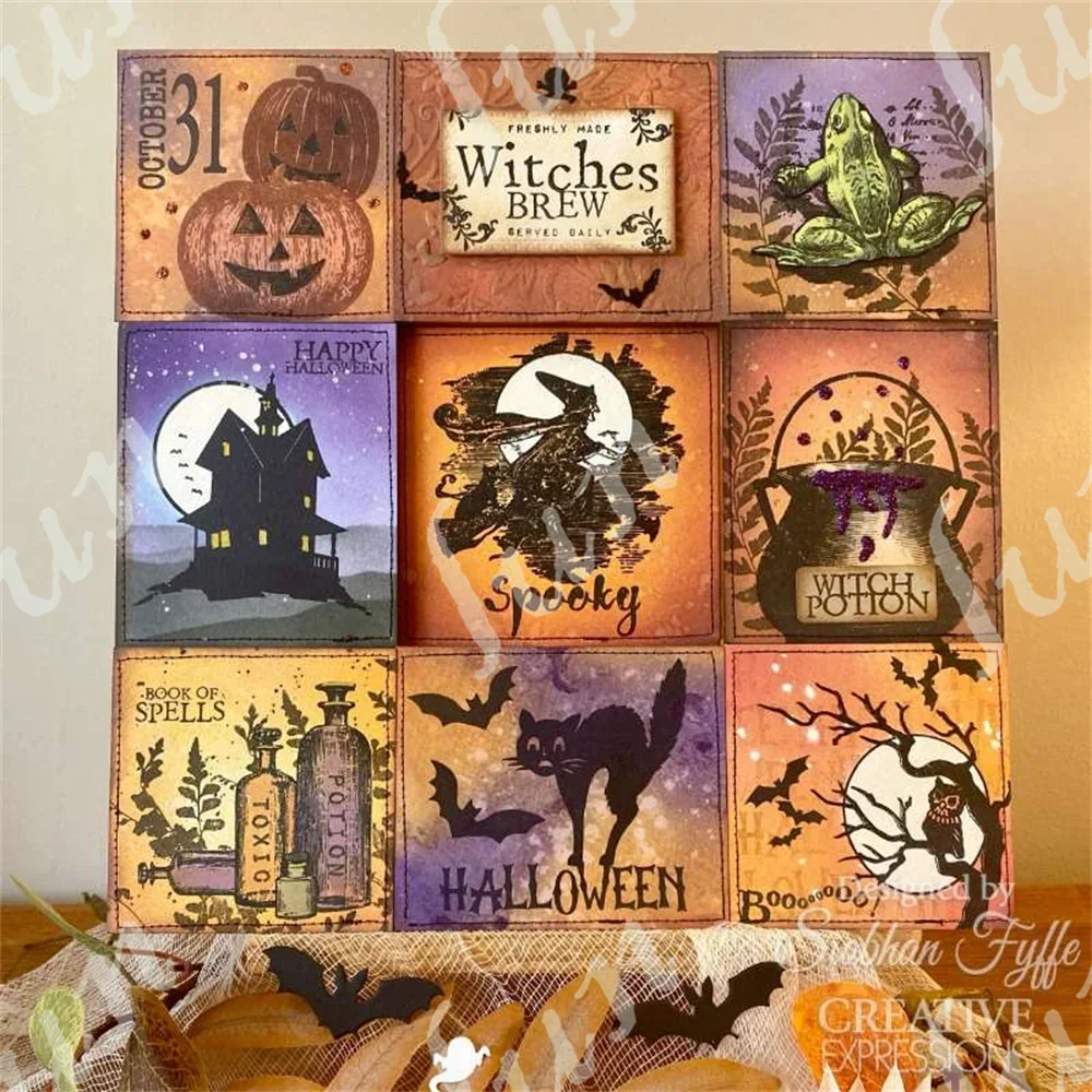 Trick or Treat Sentiment Scrapbooking Stamps 2024 Wax Seal Stamp Set DIY Scrapbooking Album Paper Card Embossed Template